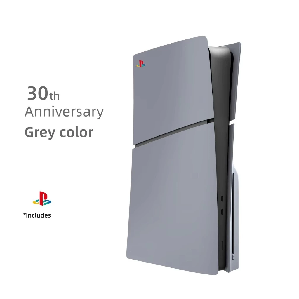 Faceplate for PS5 Slim Disc Console (30th Anniversary Grey)